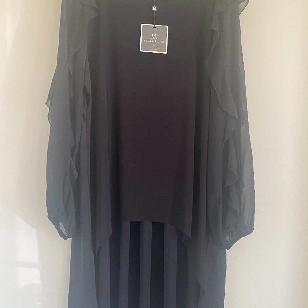 Melany Lynn beautiful black chiffon ,tunik size XL Brand new with tag ,